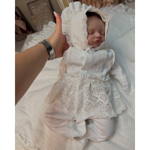 Нарядный комплект Мелисса молочный