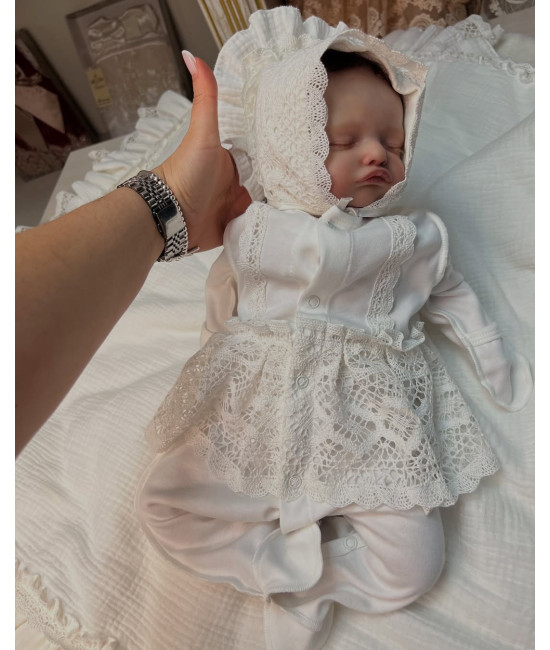 Нарядный комплект Мелисса молочный