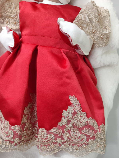 Платье для новорожденных Милана красное