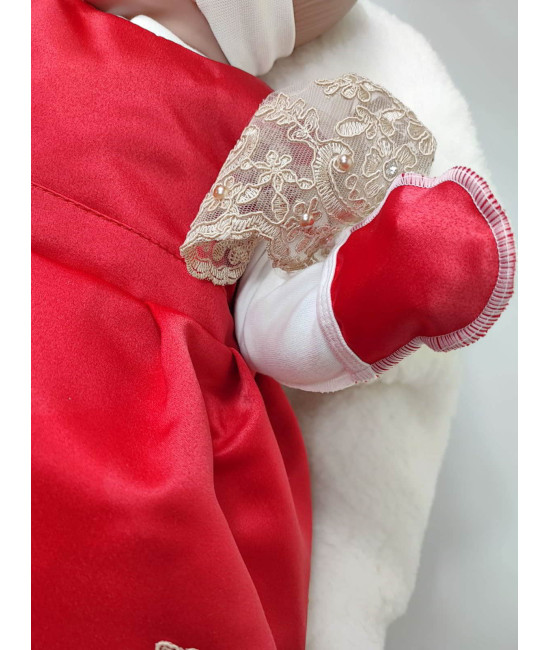 Платье для новорожденных Милана красное