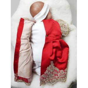 Платье для новорожденных Милана красное