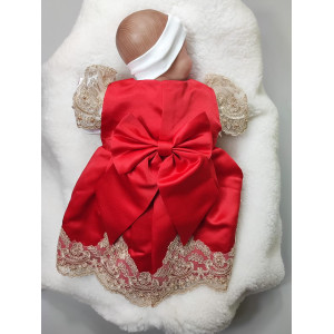 Платье для новорожденных Милана красное