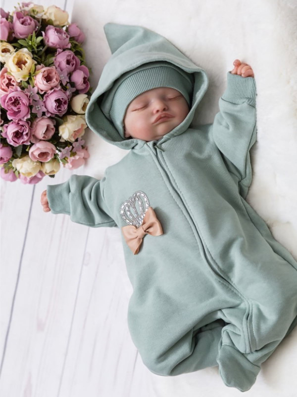 Комбинезон с шапочкой Мираж аквамарин