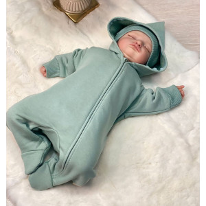 Комбинезон с шапочкой Мираж аквамарин