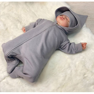 Комбинезон с шапочкой Мираж серый