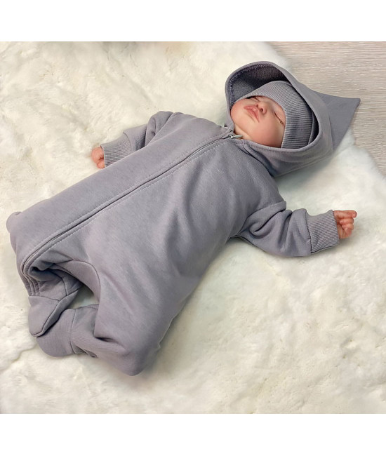 Комбинезон с шапочкой Мираж серый