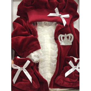 Велюровый комплект Модница бордо