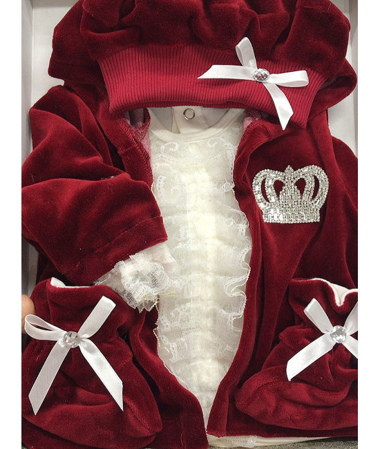 Велюровый комплект Модница бордо