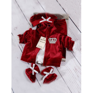 Велюровый комплект Модница бордо