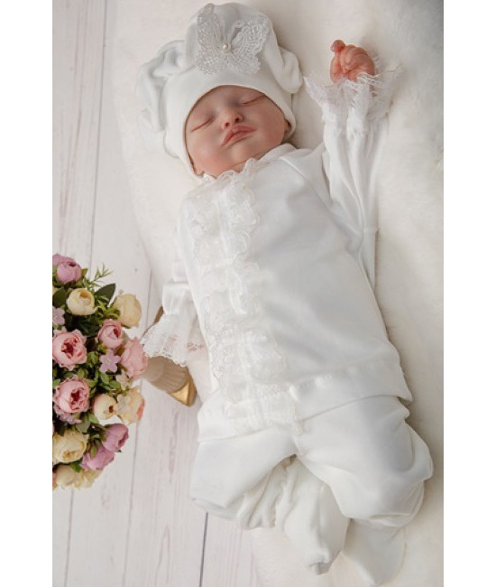 Велюровый комплект Модница молочный