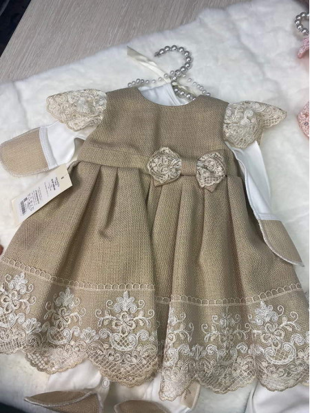 Платье для новорожденных Неаполь какао