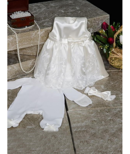 Платье для новорожденных Принцесса шампань