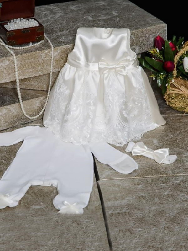 Платье с повязкой и комбинезоном Принцесса шампань