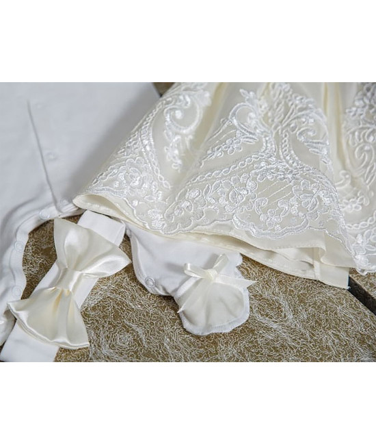 Платье для новорожденных Принцесса шампань