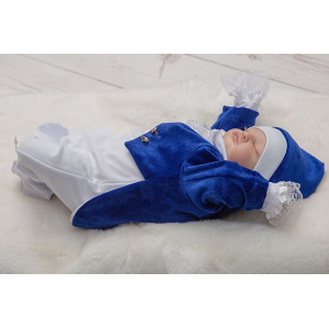 Комплект на выписку Смокинг ярко-синий