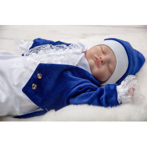 Комплект на выписку Смокинг ярко-синий