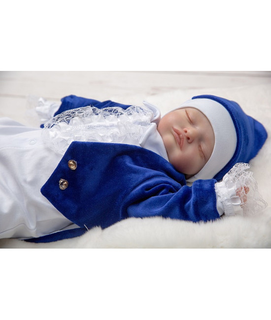 Комплект на выписку Смокинг ярко-синий