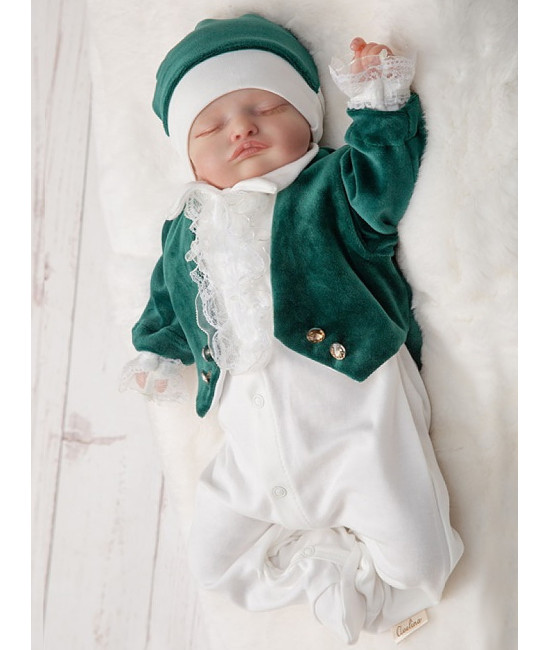 Комплект на выписку Смокинг зеленый