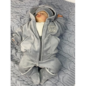 Велюровый комплект Стиляга серый