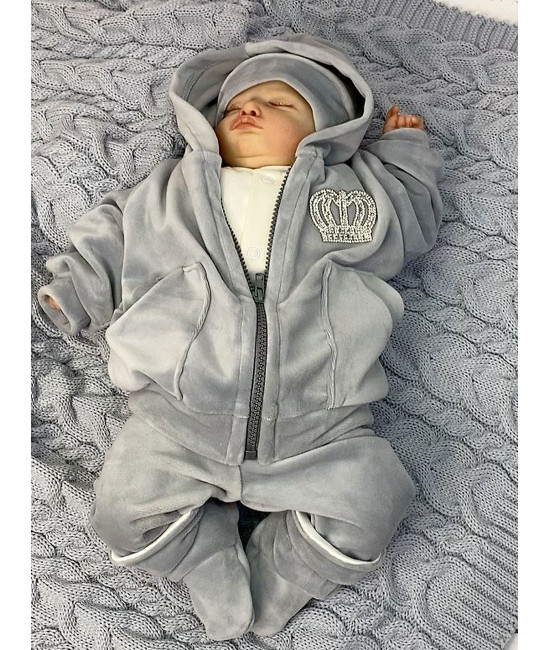 Велюровый комплект Стиляга серый