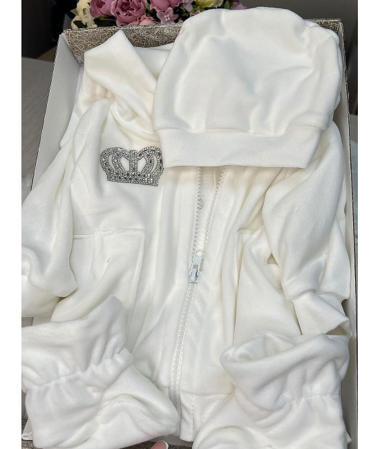 Велюровый комплект Стиляга молочный