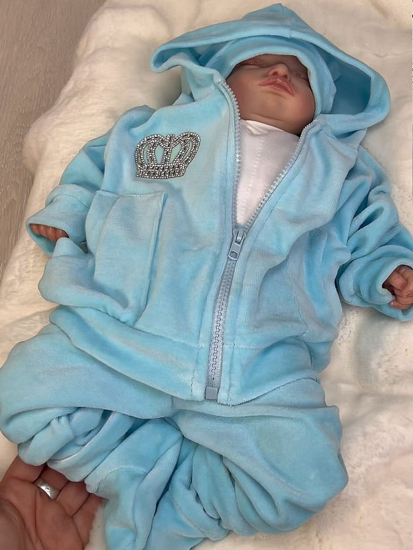 Велюровый комплект Стиляга голубой