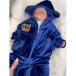 Велюровый комплект Стиляга яркий синий