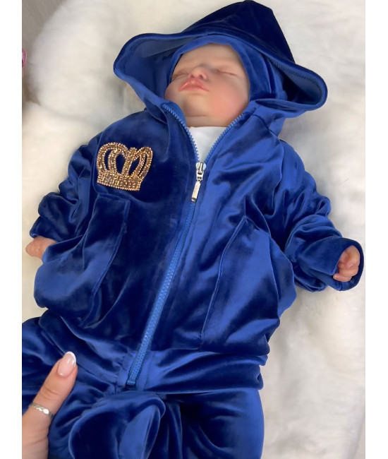 Велюровый комплект Стиляга яркий синий