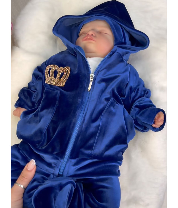 Велюровый комплект Стиляга яркий синий