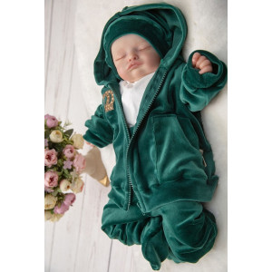 Велюровый комплект Стиляга изумруд