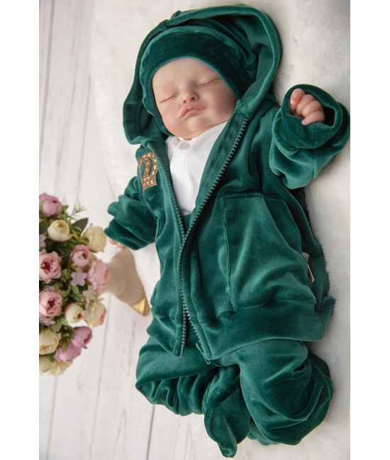 Велюровый комплект Стиляга изумруд