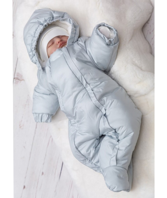 Комбинезон для новорожденных Стрит серо-голубой