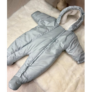 Комбинезон для новорожденных Стрит серо-голубой