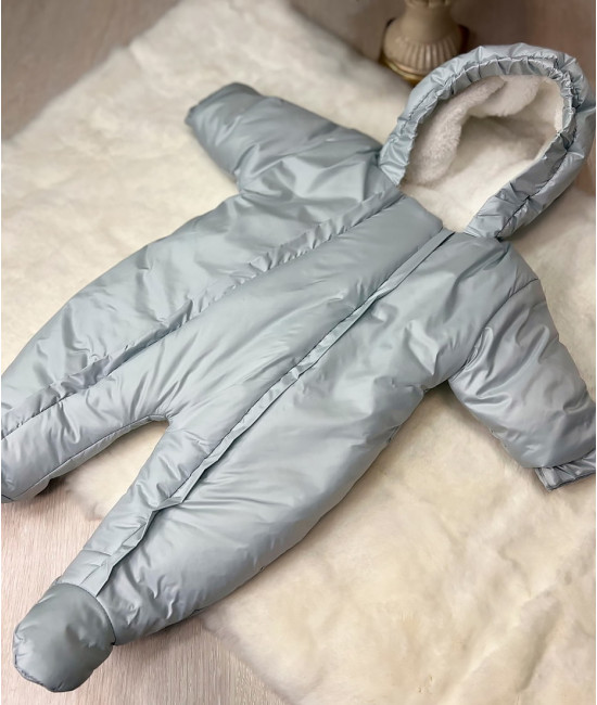 Комбинезон для новорожденных Стрит серо-голубой