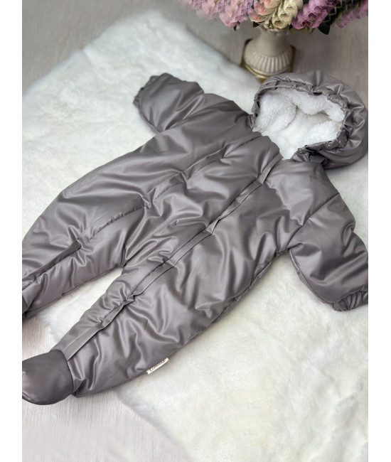 Комбинезон для новорожденных Стрит серо-коричневый