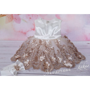 Платье для новорожденных Великолепная роскошь молочный-какао