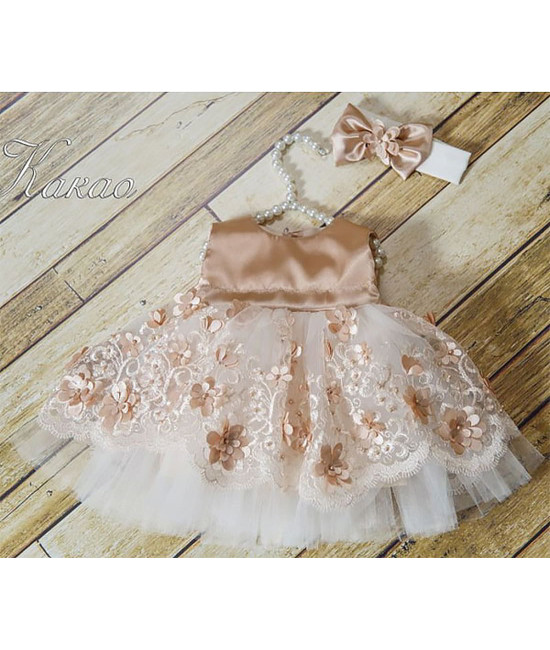 Платье для новорожденных Великолепная роскошь какао