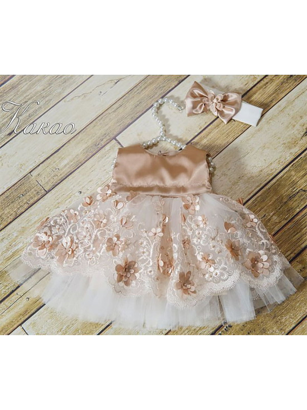 Платье для новорожденных Великолепная роскошь какао