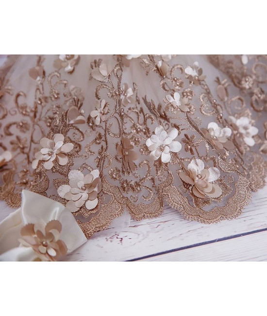 Платье для новорожденных Великолепная роскошь молочный-какао