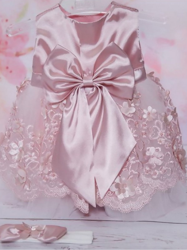 Платье с повязкой Великолепная роскошь пудра