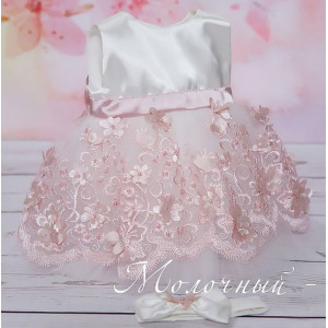 Платье для новорожденных Великолепная роскошь молочный-пудра