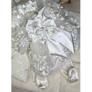 Платье для новорожденных Великолепная роскошь молочный