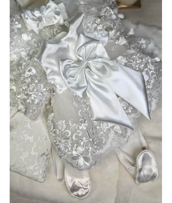 Платье для новорожденных Великолепная роскошь молочный