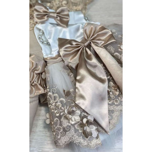 Платье для новорожденных Великолепная роскошь молочный-какао