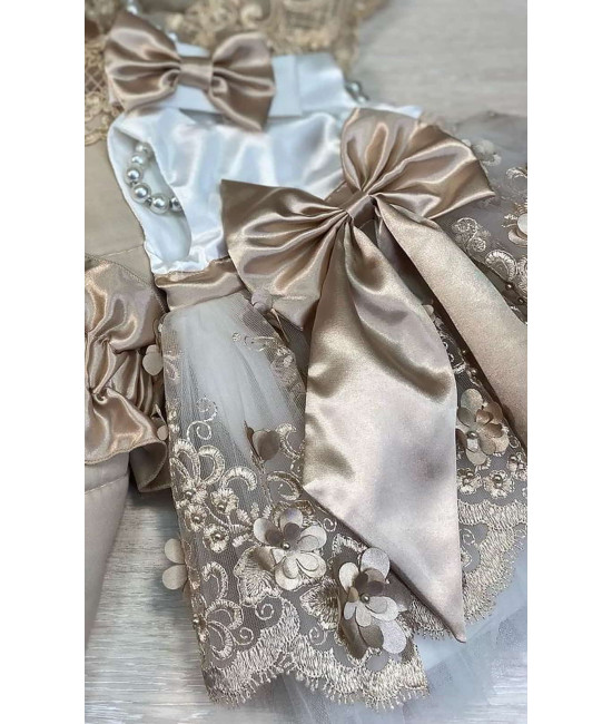 Платье для новорожденных Великолепная роскошь молочный-какао