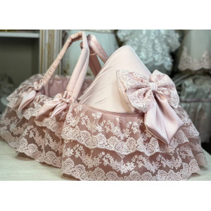 Люлька-переноска для новорожденного Азалия пудра