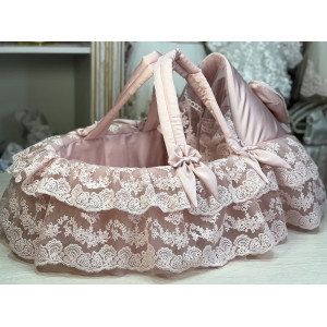 Люлька-переноска для новорожденного Азалия пудра