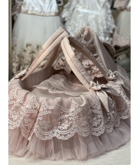 Люлька-переноска для новорожденного Азалия пудра