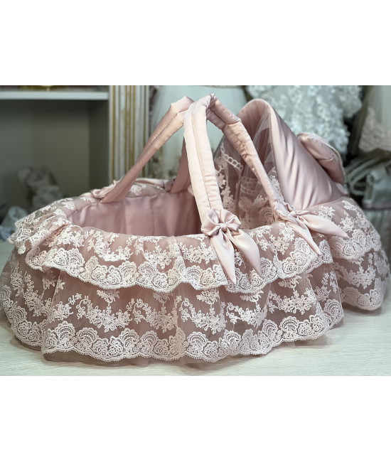 Люлька-переноска для новорожденного Азалия пудра