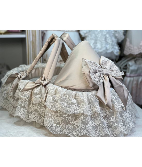 Люлька-переноска для новорожденного Азалия какао